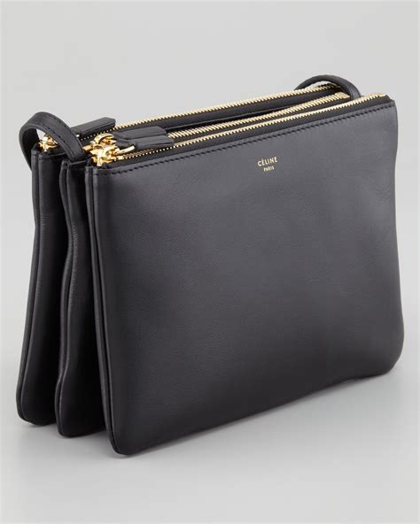 celine trio handbag in black|Celine trio handbags.